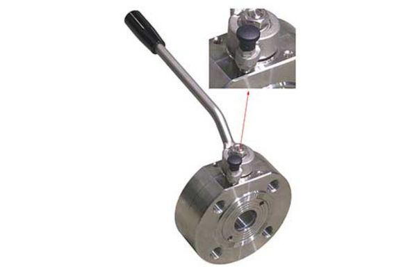 VALVE WITH LEVER WITH SPRING LOCK